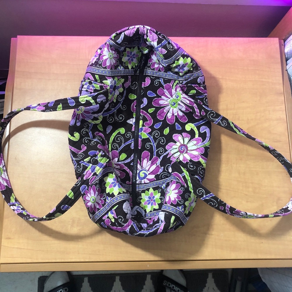 Vera Bradley Duffle Bag Purple and Green Floral